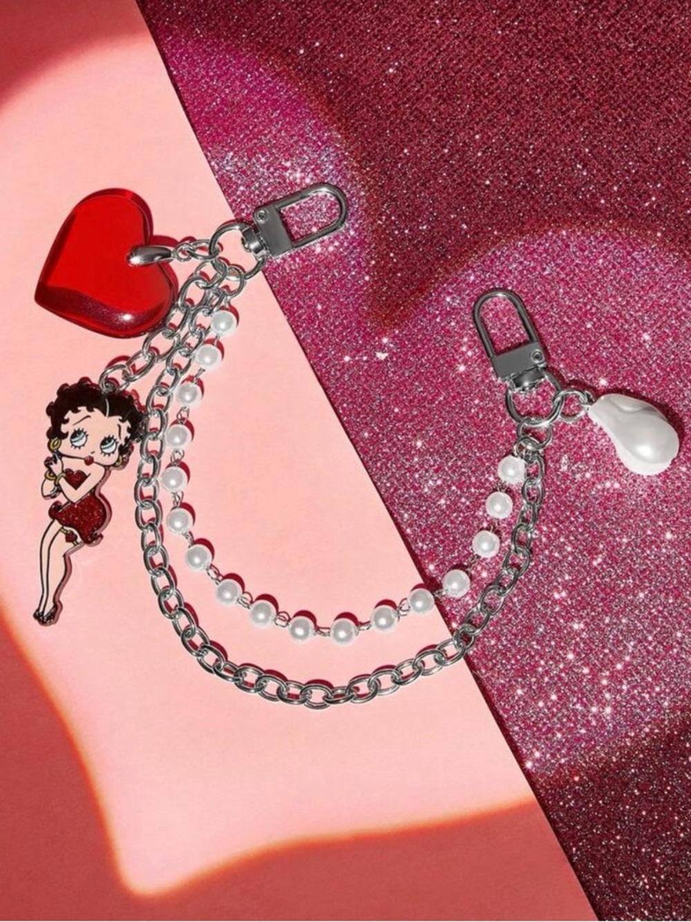 Betty Boop Pearl bag charm